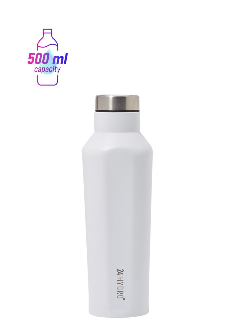 Neoflam BPA Free Water Bottle White/Silver 500ml - Image 1