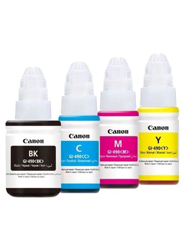 Canon 490 Ink Tank Cartridge 4 Color Set Black, Cyan, Yellow & Magenta - Image 1