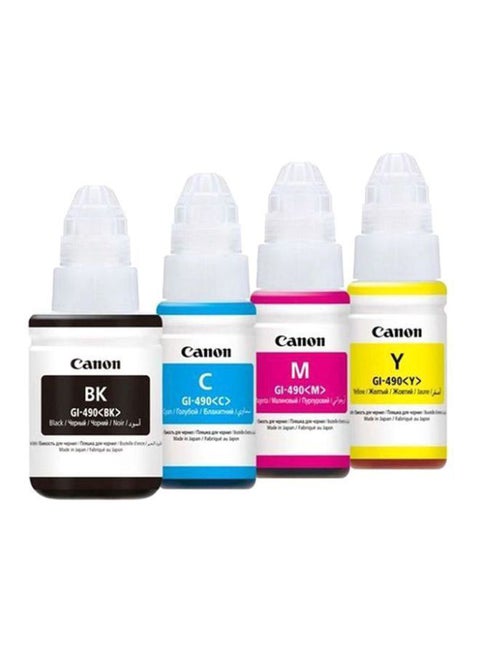 490 Ink Tank Cartridge 4 Color Set Black, Cyan, Yellow & Magenta