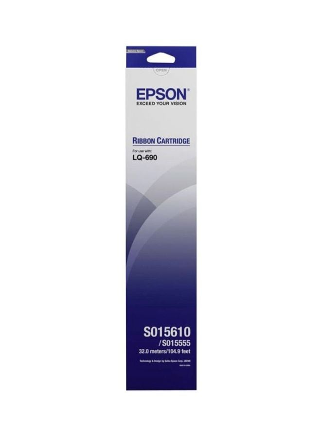 EPSON LQ-690 Ribbon Ink  Cartridge- BLACK black
