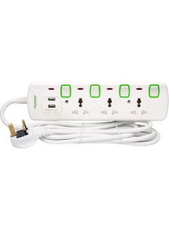 Power Extension 3 Socket 2 USB Charging Ports With 3 Meter Cable -TPB 853U White - pnsku/N22832922A/45/_/1732204983/20561a8f-1b1d-49aa-9893-6ebd134048f2