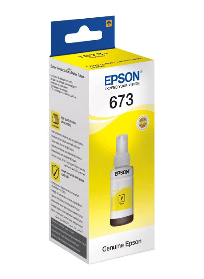إبسون خرطوشة حبر لطابعات الليزر طراز T6734 أصفر 673 - Image 1