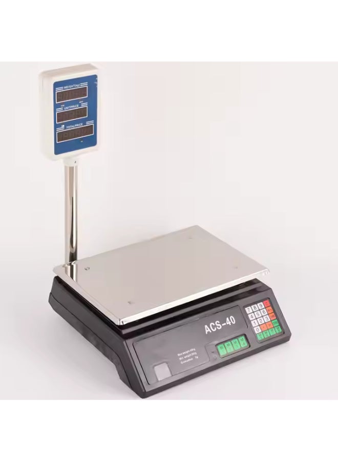 Generic Electronic Computing Price Scale Black/White/Silver 40kg  - Image 5