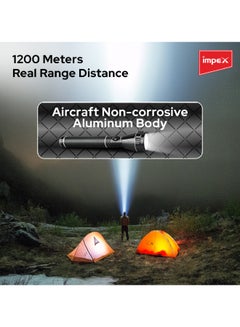 Impex 2-Piece Rechargeable LED Flashlight Set Black  - Image 4