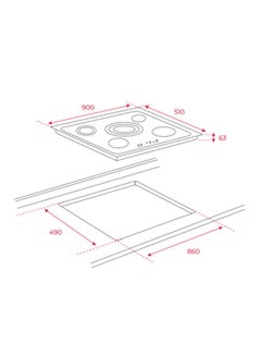 TEKA Built-in 90 cm Vitroceramic Hob With 5 Zones And Touch Control TR 951 10210002 Black  - Image 3