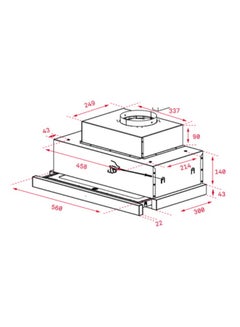 TEKA 60 cm Pull-Out Hood With Finger Print Proof Front Panel & 2+1 Speeds CNL 6610 230 W 40436830 Silver  - Image 2