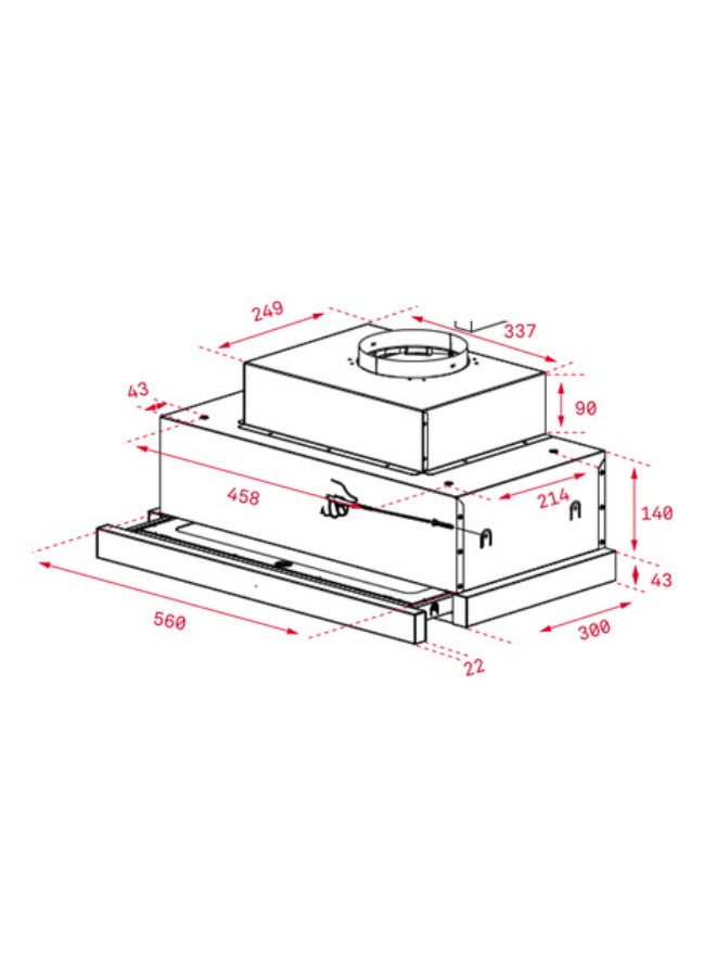 TEKA 60 cm Pull-Out Hood With Finger Print Proof Front Panel & 2+1 Speeds CNL 6610 230 W 40436830 Silver - Image 2
