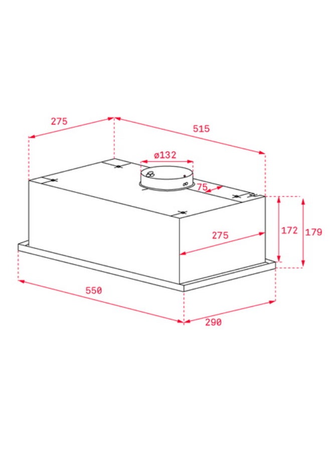 TEKA - Built-In Hood With Push Buttons Control Panel & 1 Aluminum Filters GFG 2 130 W 40446753 Silver - Image 1