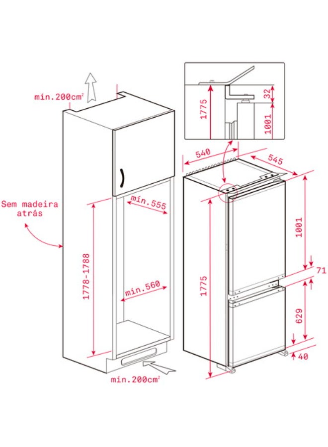 TEKA - Built-in No Frost Combi With A+ Energy Class CI3 330 40634574 White - Image 1