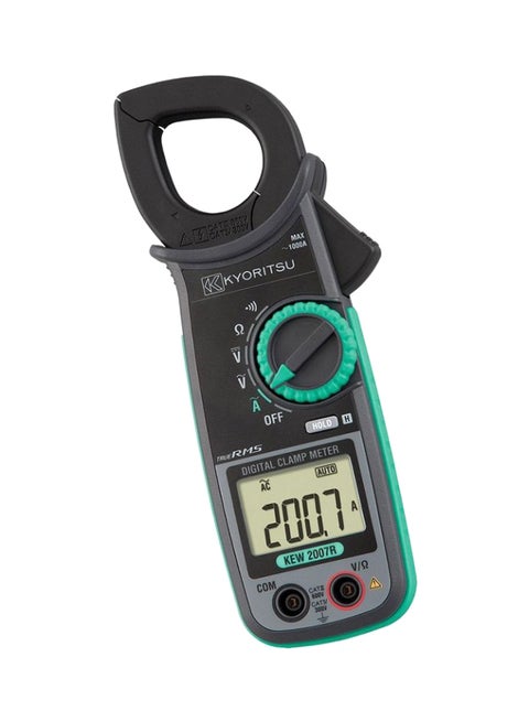 Digital Clamp Meter Black/Green 204x81x36mm