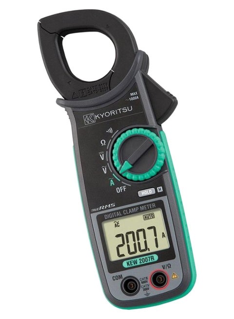 Digital Clamp Meter Black/Green 204x81x36mm