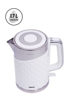 GEEPAS Electric Kettle 2200W 1.7 L 2200 W GK6141 White/Silver  - Image 1
