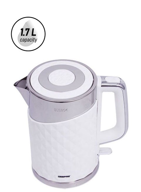 غلاية كهربائية بقدرة 2200 وات 1.7 L 2200 W GK6141 أبيض/فضي