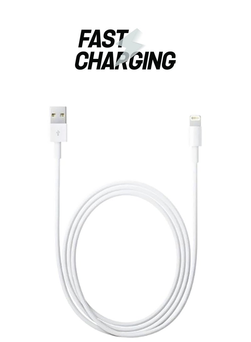 Generic - Lightning Data Sync Charging USB Cable White/Silver - Image 1