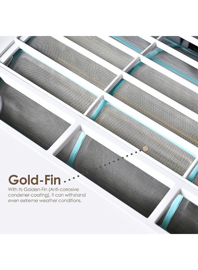 SUPER GENERAL - 1.5 Ton Split Air Conditioner, 18000 BTU, Rotary Compressor, Auto Restart, Gold Fin, 4-Way Swing - 96.5 x 21.5 x 31.9 Cm SGS195GE White - Image 1