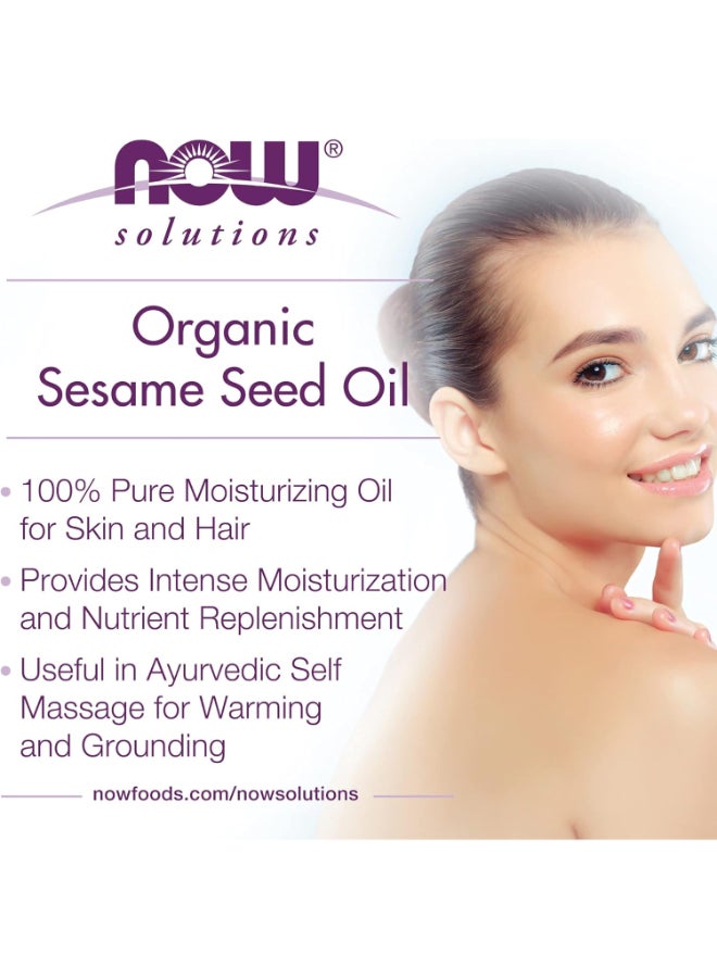Now Foods - Sesame Oil Organic Moisturizing Oil 8 Fl. Oz 237ml - Image 1