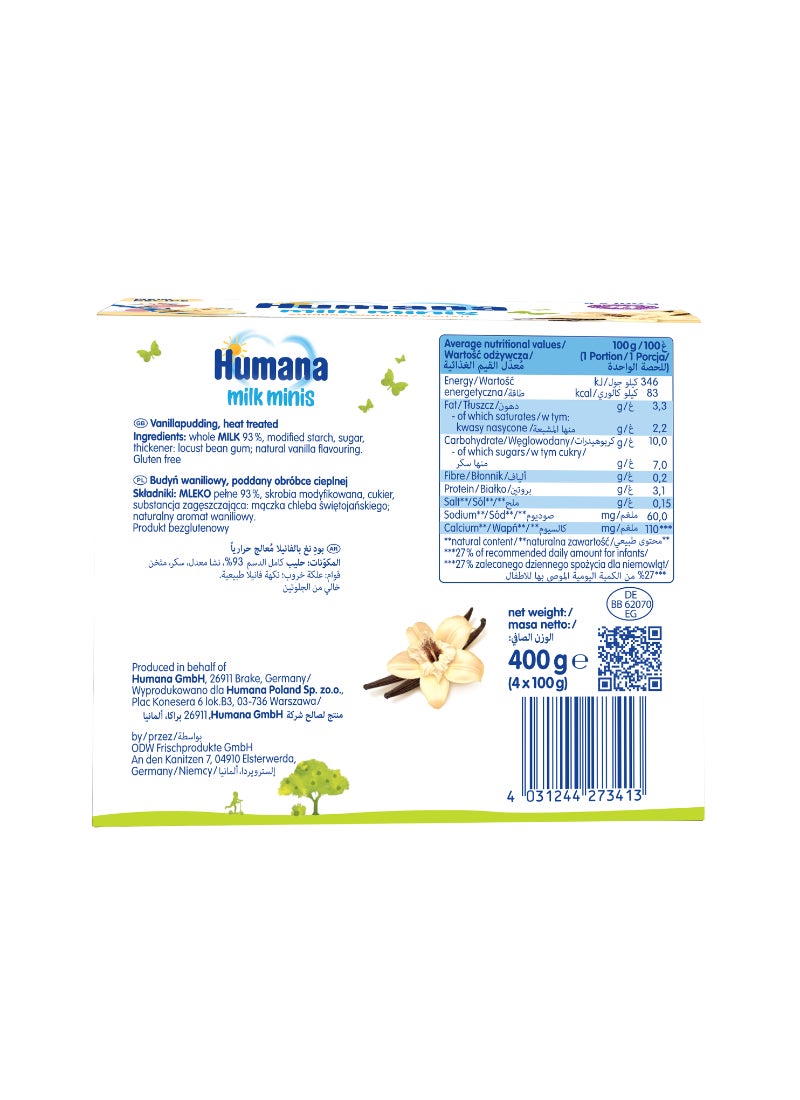 Humana Milk Mini Baby Snack Vanilla 100grams Pack of 4 - Image 2