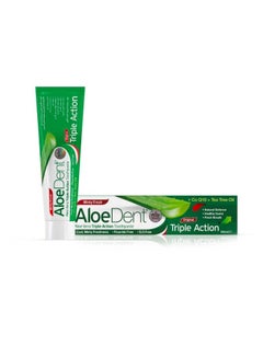 AloeDent Triple Action Aloe Vera ToothPaste, 100ml white  - Image 1