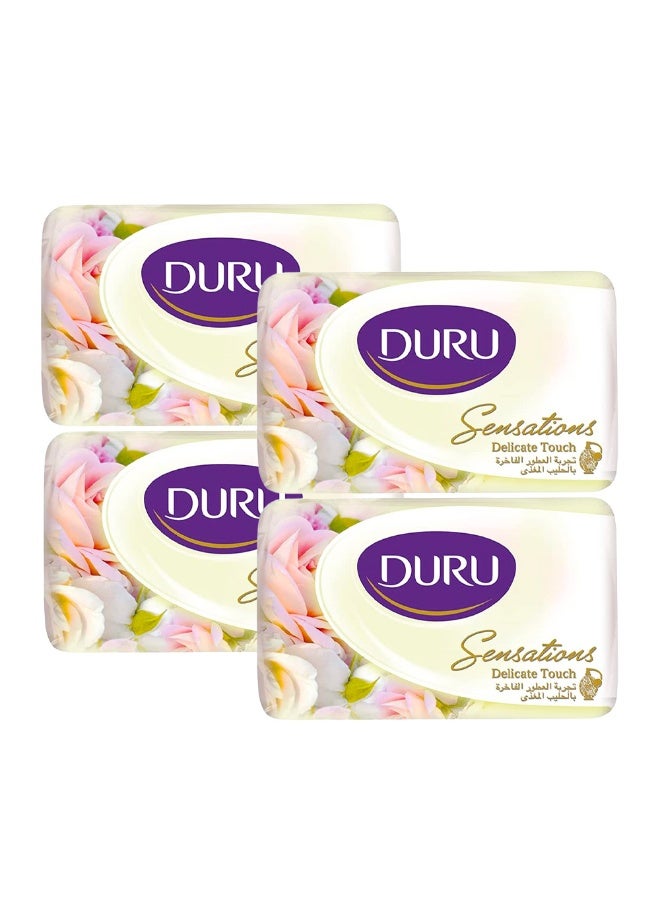 دورو Sensations Delicate Touch Soap Bar, 160g × 4 Multicolour 