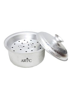 ARTC Pure Aluminium Basari Pot Mandi Biryani Aluminium Cooking Pot and Steam Pot Dia: 33cm Silver 33x15cm  - Image 1