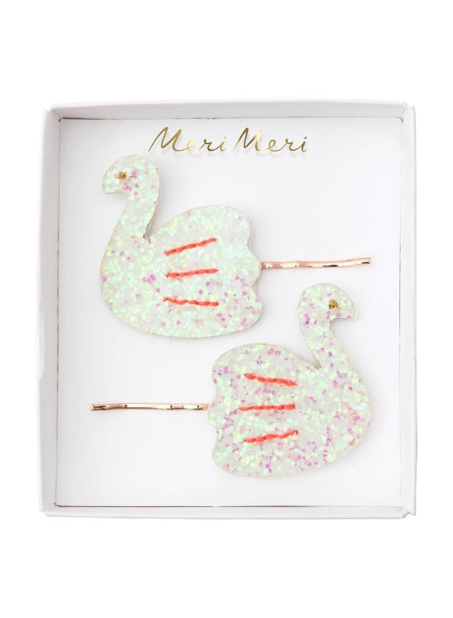 Meri Meri 2-Piece Swan Hair Slide  - Image 3