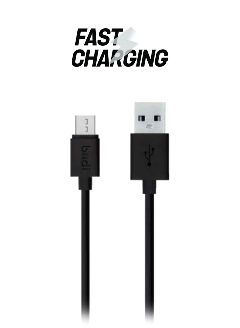 Micro USB To USB 2.0 Charging Cable Black