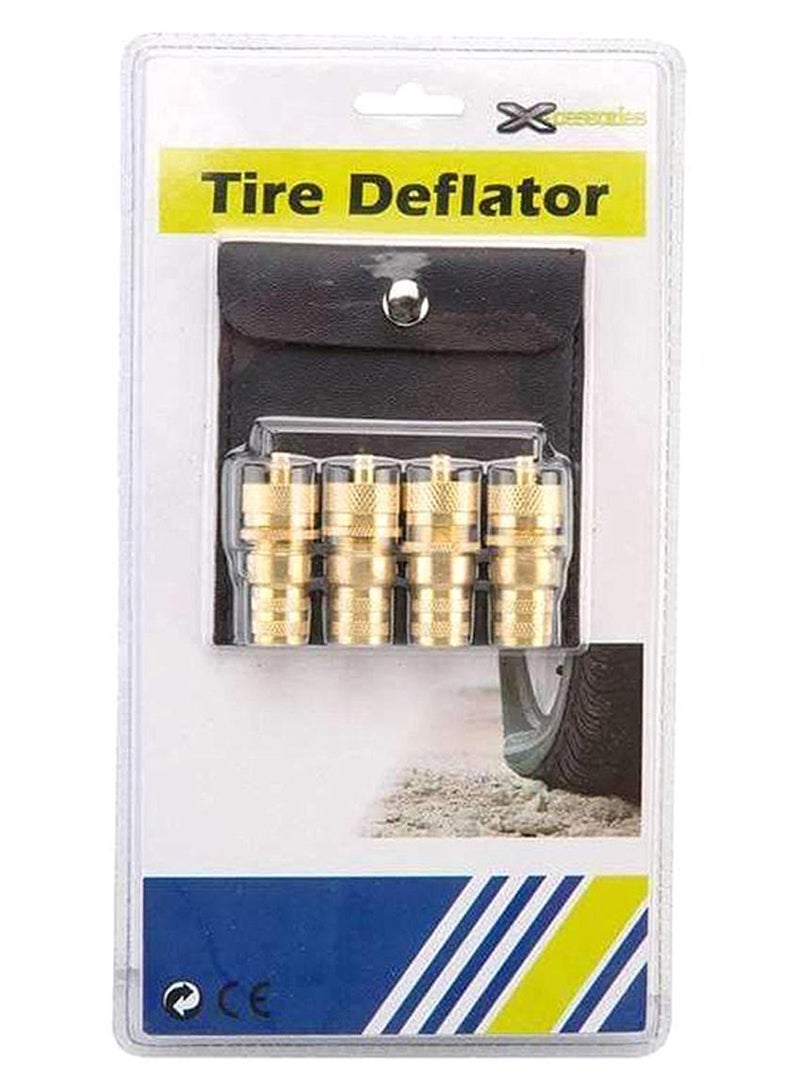 إكسيسوريز طقم أدوات التحكم بمقدار الهواء داخل عجلة السيارة مكون من 4 قطع