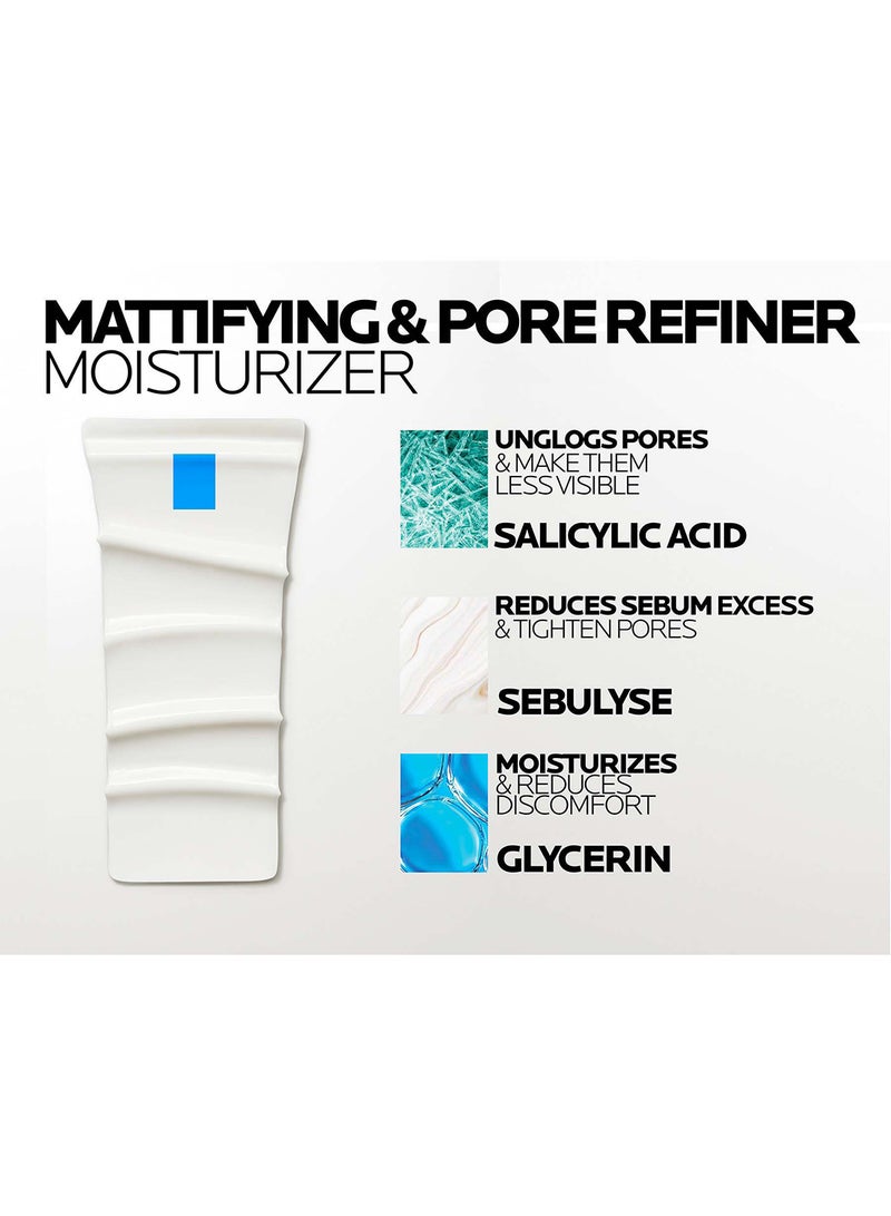 لاروش بوزيه إيفاكلار مات مرطب لحب الشباب للبشرة الدهنية والمعرضة لحب الشباب 40ملليلتر - Image 3