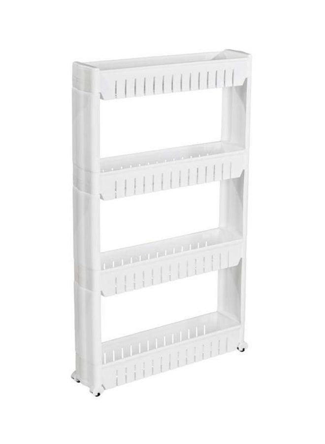 Organizer For Kitchen And Bathroom 4 Shelves White Medium
