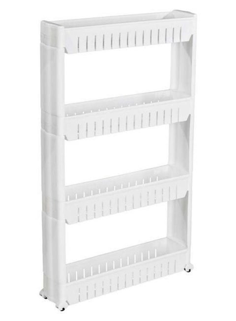 Organizer For Kitchen And Bathroom 4 Shelves White Medium