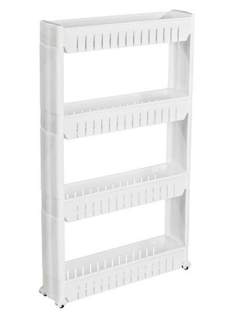 Organizer For Kitchen And Bathroom 4 Shelves White Medium