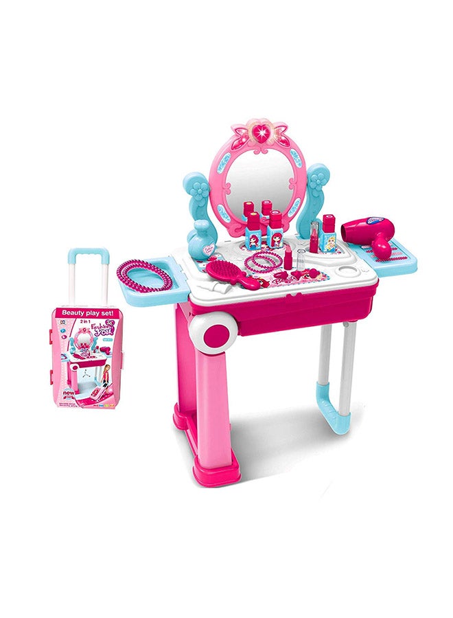 XC Portable Pretend Glamorous Vanity Make Up Beauty Play Set With Light And Sound cm - Image 4