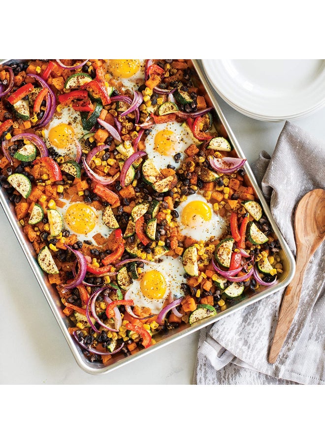 المفرج صينية فرن مستطيلة من الألومنيوم فضي 60x40سم - Image 3