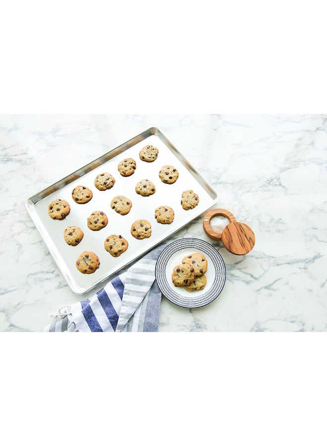 المفرج صينية فرن مستطيلة من الألومنيوم فضي 60x40سم - Image 4