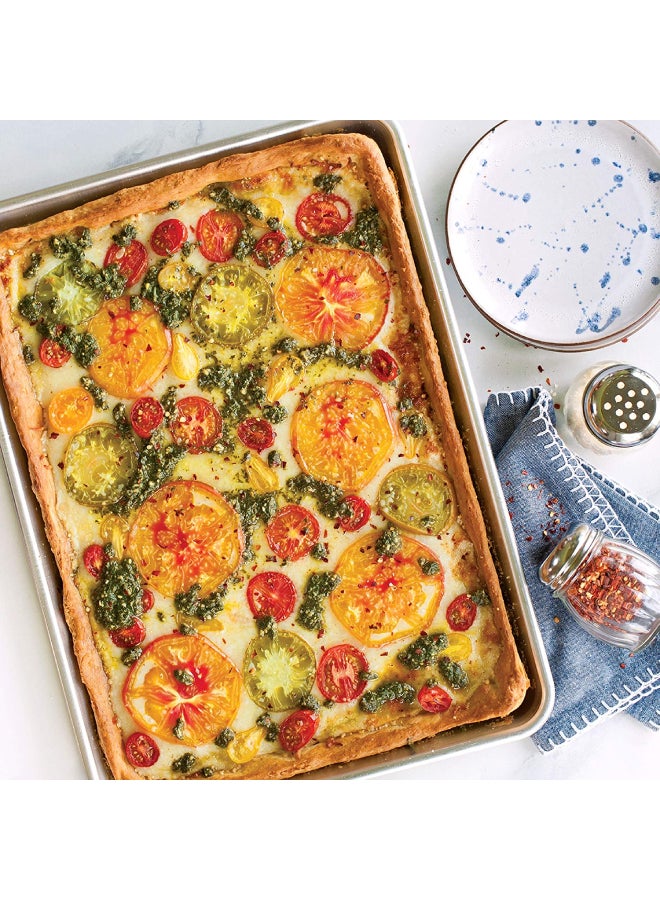 المفرج صينية فرن مستطيلة من الألومنيوم فضي 60x40سم - Image 2