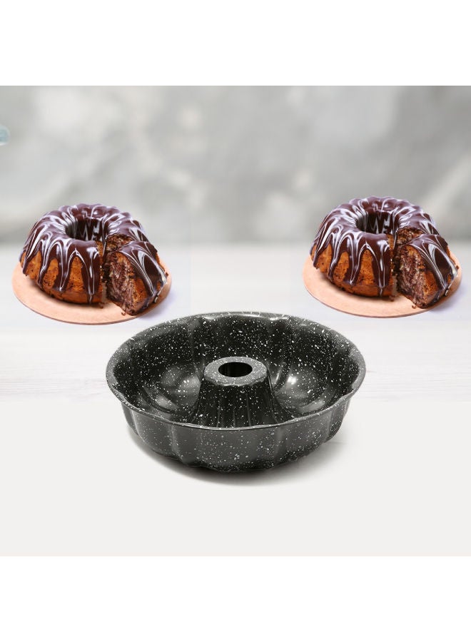 ALMUFARREJ - Granite Cake Maker Black 24x7cm - Image 1