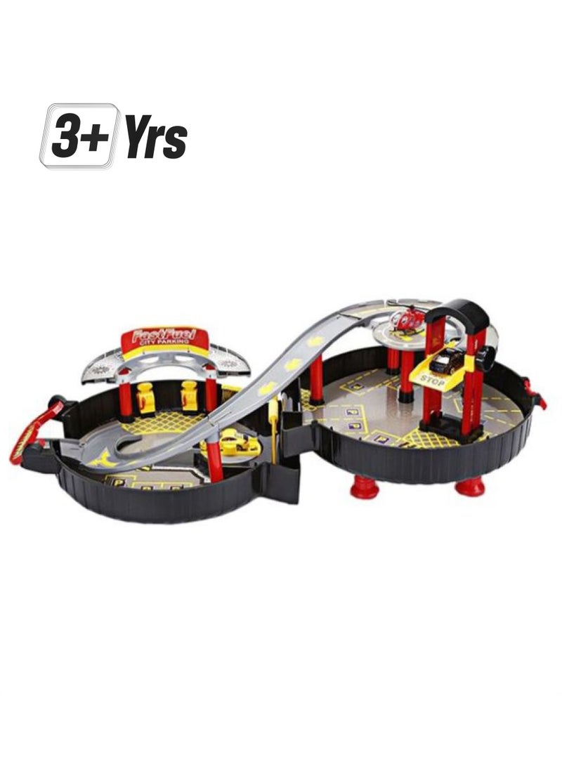 كينج ستور طقم ألعاب بتصميم مدمار سباق سيارات أكبر من3 سنوات - Image 1