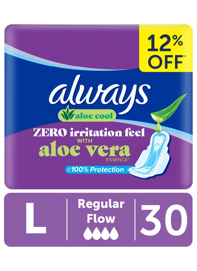 Always Aloe Cool For Regular Days Maxi Thick Sanitary Pads - Image 1