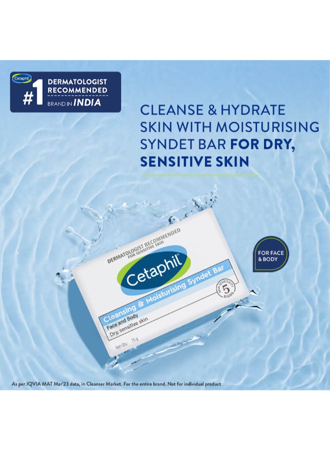 Cetaphil Gentle Antibacterial Cleansing Bar For Combination To Oily Skin Sensitive Skin A Mild Non-Soap Cleansing Bar Specially Formulated To Provide Both Gentle Skin Cleansing And Antibacterial Benefits, For Face And Body 127grams  - Image 4