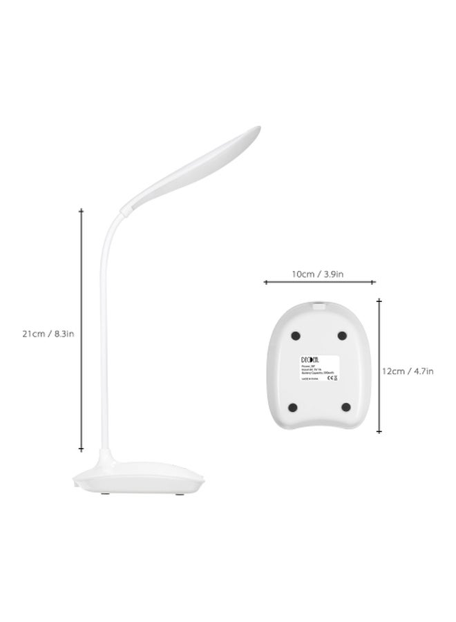 LED Desk Lamp white 21 x 12 x 10 cm Metal white lightning 3 wattage White - Image 5