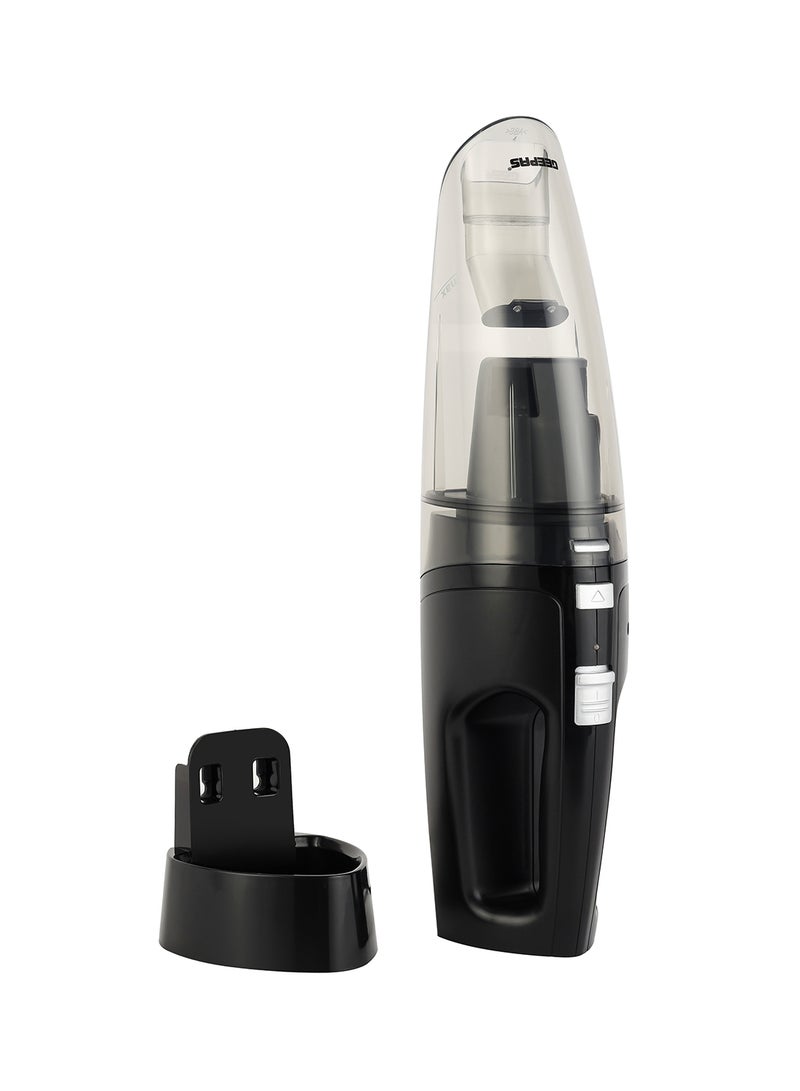 GEEPAS - Vacuum Cleaner| Rechargeable And Handheld, Wet & Dry 400 ML Dust Bag Capacity With LED Indicator Light| Lithium Technology Low Noise| Crevice Nozzle, Small Brush And Wall Mount Bracket| HEPA Filter| Home And Office Use 0.4 L 75 W GVC19015UK Black/White - Image 1