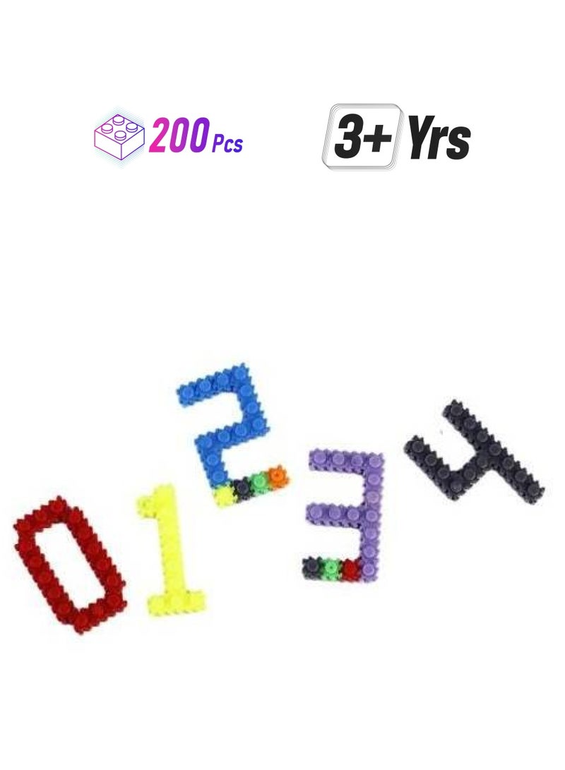 لعبة ألغاز مكعبات بناء تعليمية للأطفال مصنوعة من البلاستيك مكونة من 200 قطعة 200 - Image 1