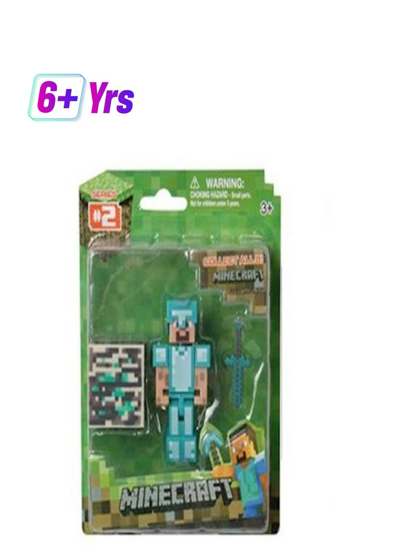 My World Toy Puzzle Puzzle Building Block Man Minecraft Model Doll Nine Blocks Doll 6+ Years