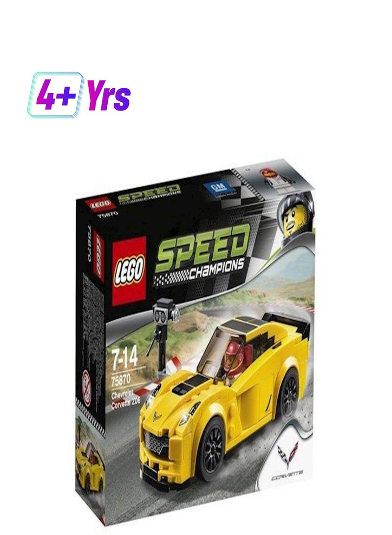 ليغو لعبة سيارة شيفروليه كورفيت Z06 سبيد تشامبيونس 75870 4 Years  - Image 1