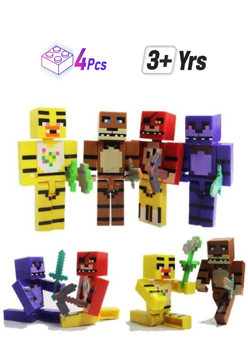 4-Piece Five Nights At Freddy's Model Building Block Set 2724672229825 4