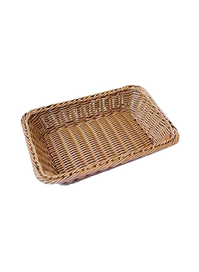 سلة خبز من البلاستيك والخيزران قياس 20 سم لون بني 30 سنتيمتر