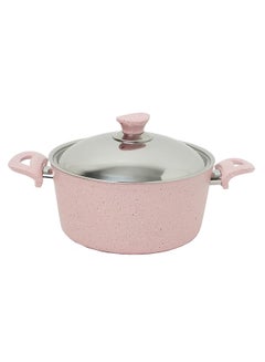 7 Pieces Turkish Granite Cookware Set With Steel Lid Pink 24x24x10.5cm - pnsku/N23043177A/45/_/1700586438/4a73f9be-1e3d-4b41-b64e-59f4d307c453