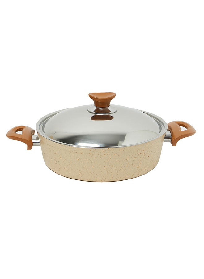ريغال إن هاوس طقم قدور جرانيت صناعة تركية 7 قطع بغطاء ستيل فضي بيج 24x24x10.5سم  - Image 4