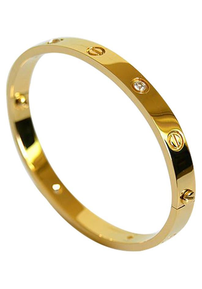 HS 18k Yellow Gold Plated love Bracelet - Image 1