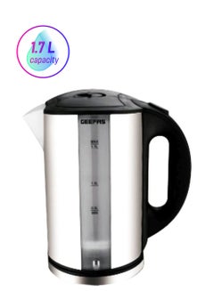 GEEPAS 1.7L Electric Kettle 2200W 1.7 L 2200 W GK5074 Silver/Black 